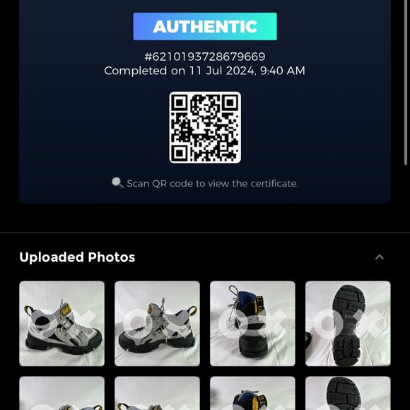 GUCCI Gray Leather Mesh Flashtrek Men Sneakers Made in Italy 11UK / 11.5US - Picture 2 of 13